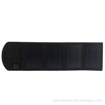 Solar Panel Foldable Dual-port Charger for 5V USB-charged Devices